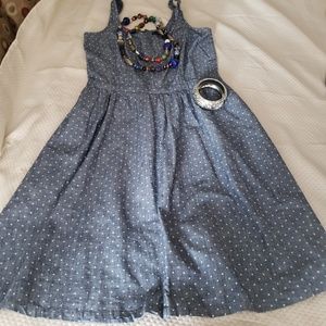 Gap - Pretty Blue Polka Dots Dress - Size 8